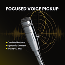 CAD 119S-19 Cardioid Dynamic Mic with DPDT Push-to-Talk Switch 19in Gooseneck & 2-3/4in Flange