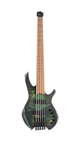 Cort SPACE5SDG Artisan Series Space 5 Bass Guitar (5 String). Star Dust Green