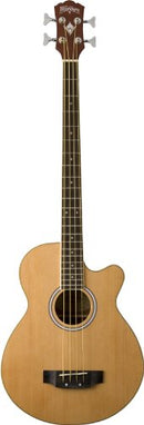 Washburn AB5K-A AB5 Cutaway Acoustic Electric Bass Guitar, Natural