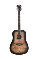 Washburn DFBDB Deep Forest Burl Dreadnought Acoustic Guitar, Black Fade