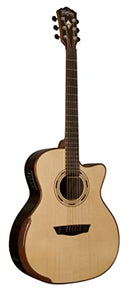 Washburn G25SCE Comfort Deluxe 25 Series Grand Auditorium Cutaway Acoustic Electic Guitar. Natural