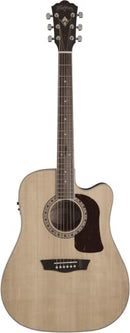 Washburn D10SCE Heritage 10 Series Dreadnought Cutaway Acoustic Electric Guitar. Natural