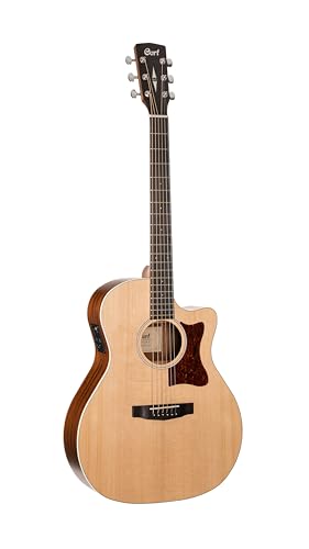 Cort GA1EOP Grand Regal Series GA1E Acoustic-Electric Guitar. Open Pore Natural