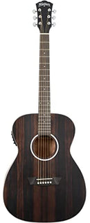Washburn DFEFE-U Deep Forest Folk Acoustic/Electric Guitar. Striped Ebony