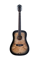 Washburn DFBDB Deep Forest Burl Dreadnought Acoustic Guitar, Black Fade
