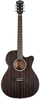Washburn DFEACE-U Deep Forest Grand Auditorium Cutaway Acoustic Electric Guitar. Striped Ebony