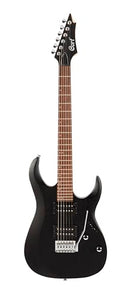 Cort X100OPBK X Series 100 Double Cutaway Electric Guitar. Open Pore Black