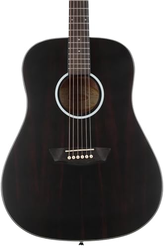 Washburn DFED Deep Forest Dreadnought Acoustic Guitar, Striped Ebony