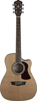 Washburn F11SCE Heritage 10 Series Folk Cutaway Acoustic Electric Guitar. Natural