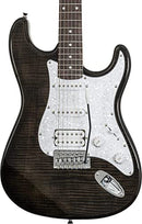 Washburn SDFTB Sonamaster Deluxe Electric Guitar, Transparent Black
