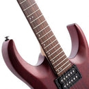 Cort X100OPBB X Series 100 Double Cutaway Electric Guitar. Open Pore Black Cherry Burst