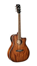 Cort GAMEDXMOP Grand Regal Acoustic Electric Cutaway Guitar. Open Pore Mahogany