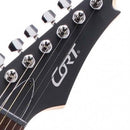 Cort X100OPBB X Series 100 Double Cutaway Electric Guitar. Open Pore Black Cherry Burst