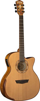 Washburn G66SCE Comfort Deluxe 66 Auditorium Cutaway Acoustic Electic Guitar. Spalted Maple