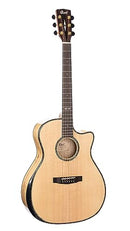 Cort GAMYBEVELNAT Grand Regal Acoustic Cutaway Guitar. Natural Glossy Arm Bevel