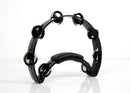 Rhythm Tech RT1210 Solo Tambourine. Black with Single Row Nickel Jingles