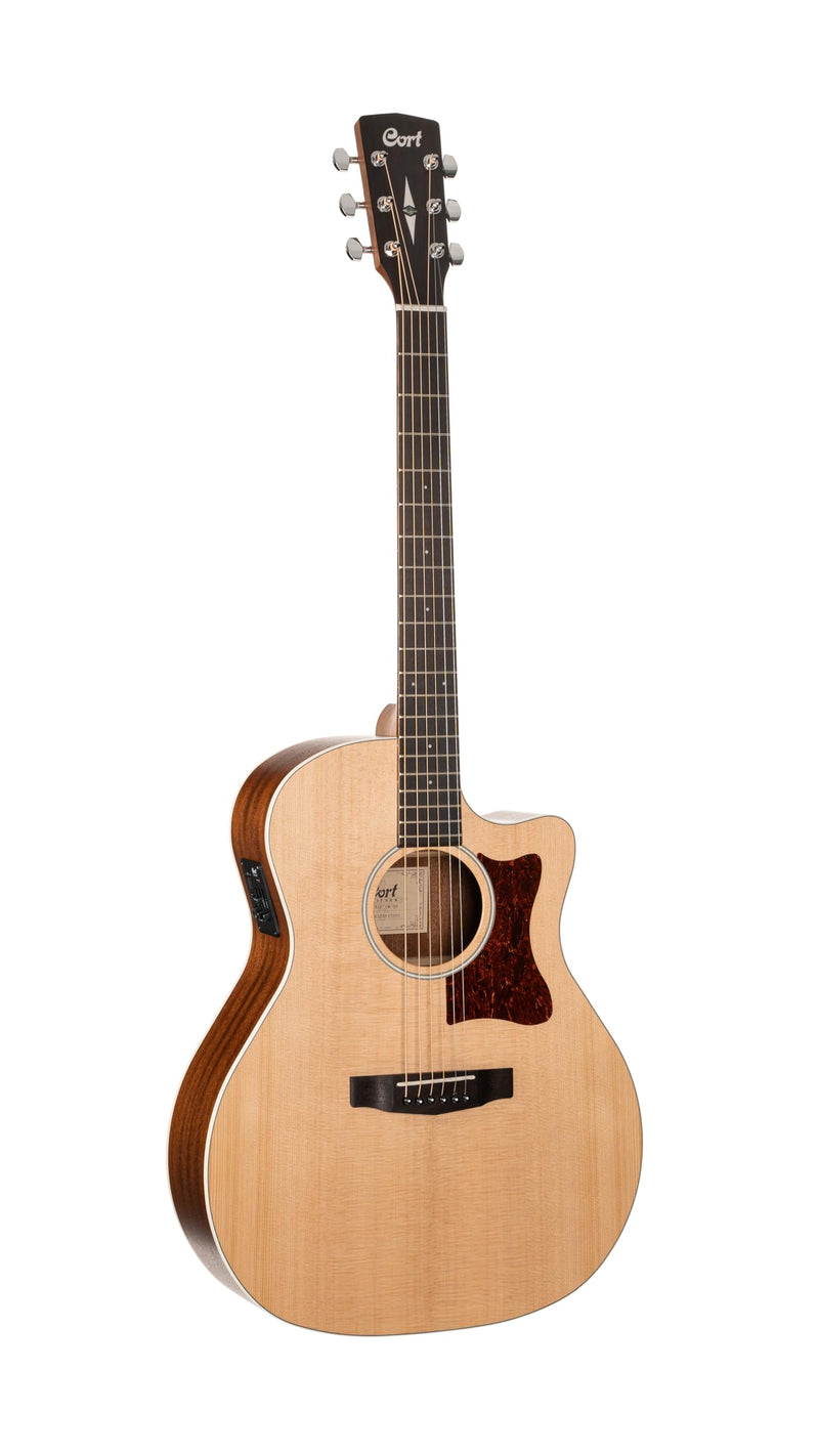 Cort GA1EOP Grand Regal Series GA1E Acoustic-Electric Guitar. Open Pore Natural