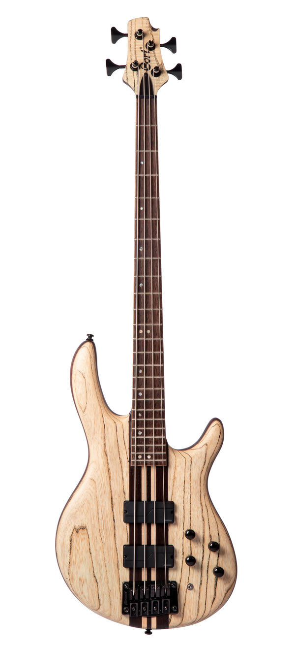 Cort A4ULTRAENB Artisan Series A4 Ultra Ash Bass Guitar. Etched Natural Black