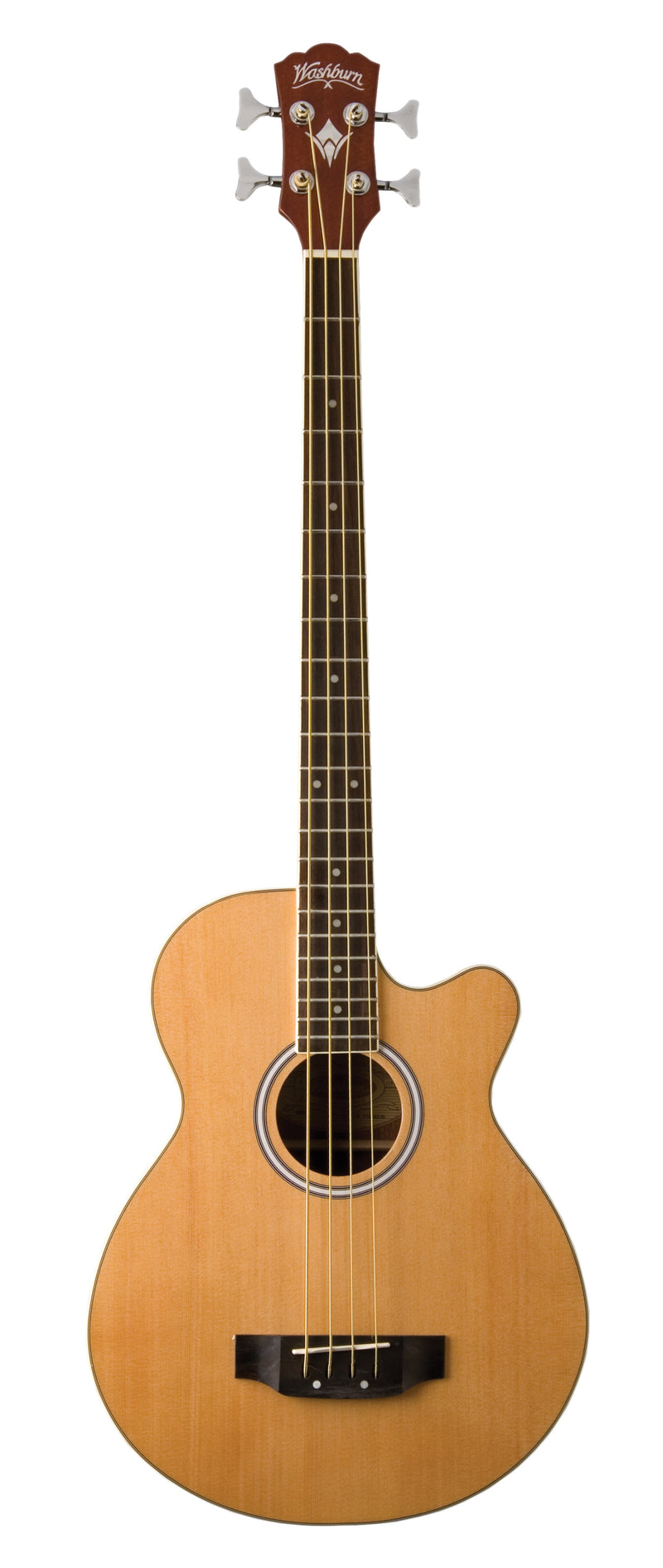 Washburn AB5K-A AB5 Cutaway Acoustic Electric Bass Guitar, Natural