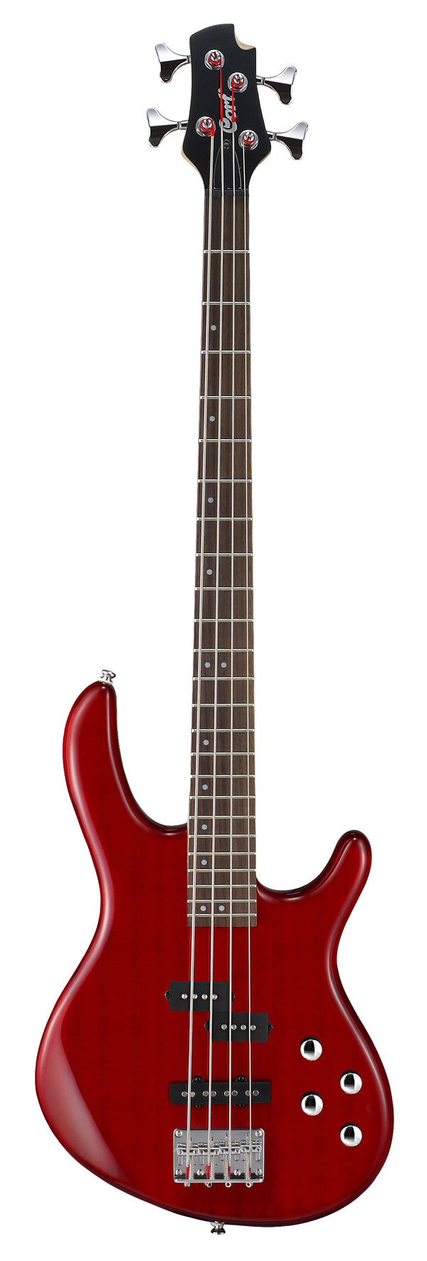 Cort ACTIONBASSPLUSTR Action Bass Guitar. Trans Red