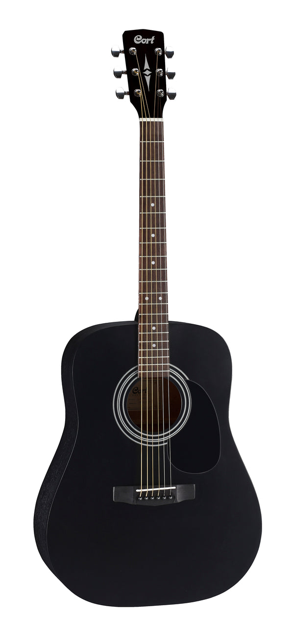 Cort AD810BKS Standard Series Acoustic Dreadnought Guitar. Black Satin