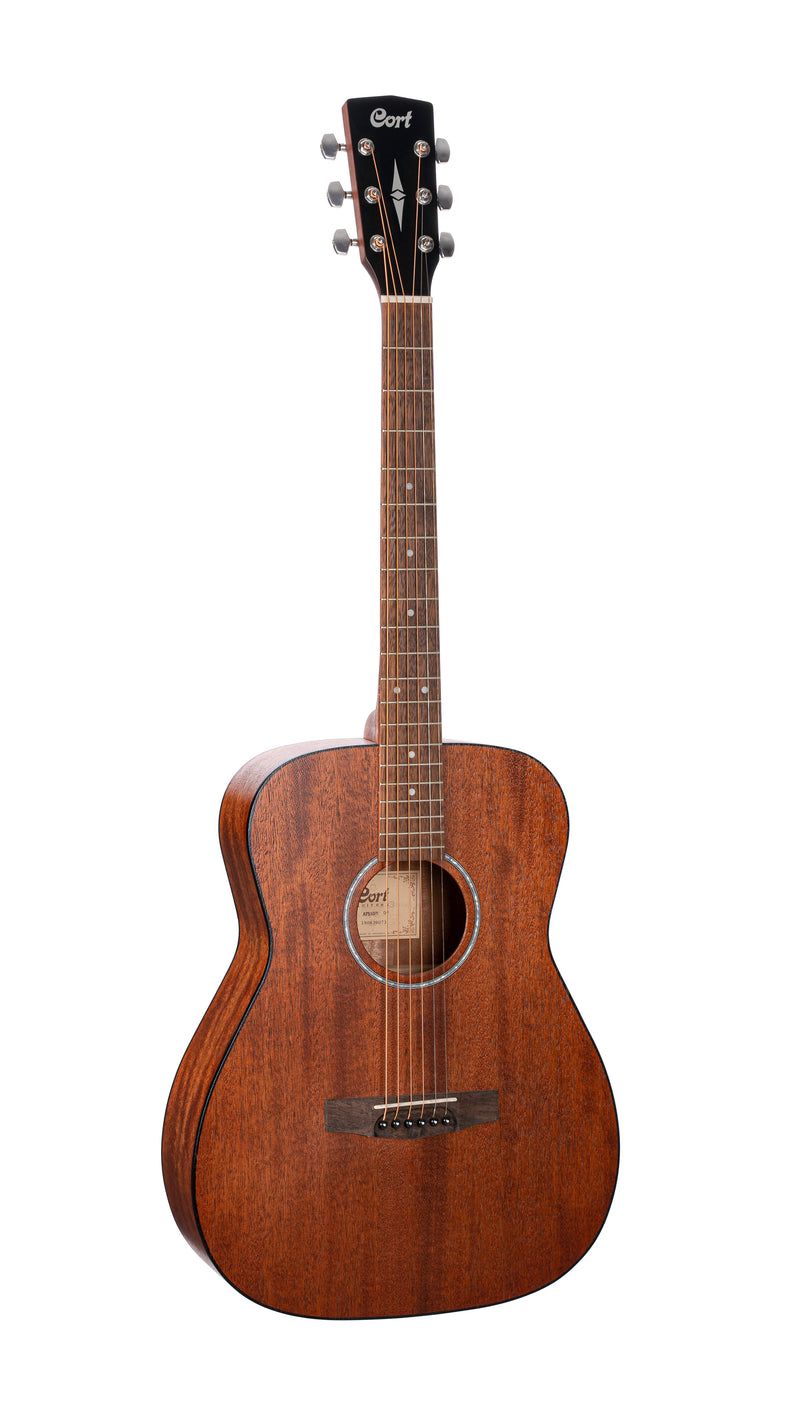 Cort AF510MOP Standard Series Acoustic Concert Guitar. Open Pore Mahogany