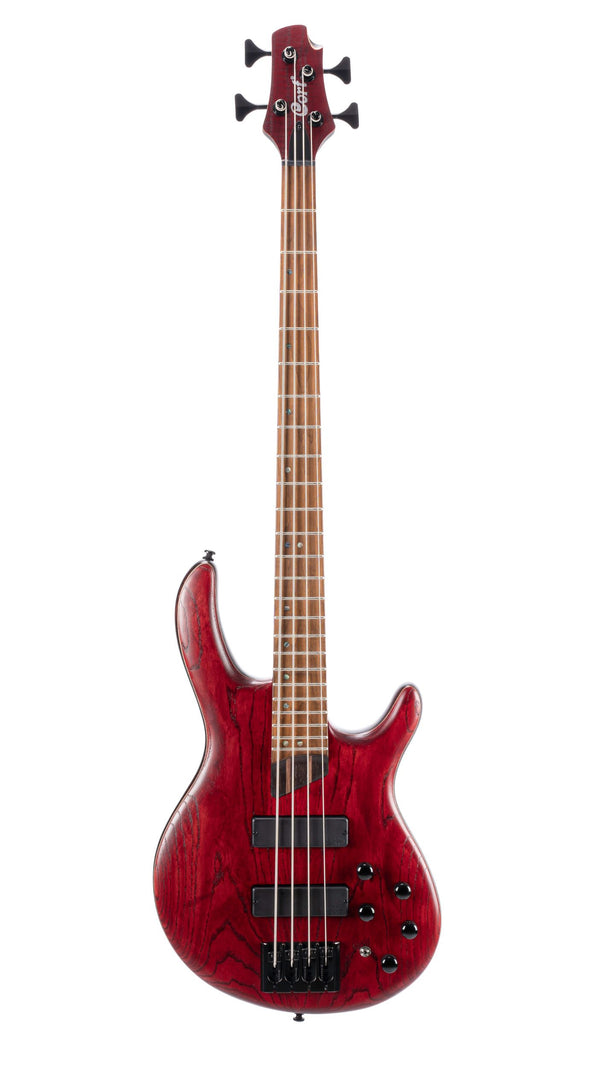 Cort B4ELEMENTOPBR Artisan Series B4 Element Bass Guitar. Open Pore  Burgandy Red