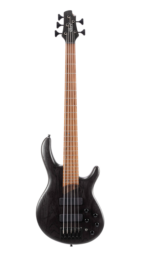 Cort B5ELEMENTOPTB Artisan Series B5 Element 5 String Bass Guitar. Open Pore Trans Black