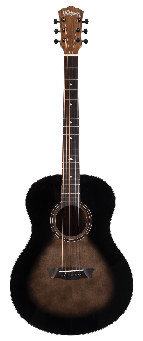 Washburn Novo S9 Bella Tono Studio Acoustic Guitar. Gloss Charcoal Burst