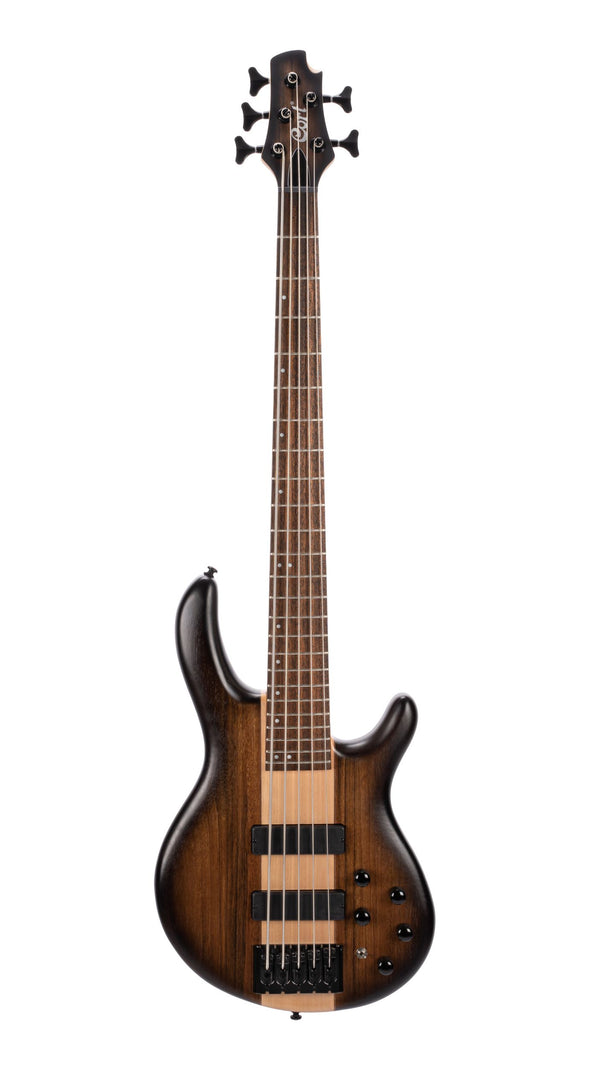 Cort C5PLUSOVMHABB Artisan Series C5 Plus OVMH 5 String Bass Guitar. Antique Brown Burst