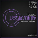 Cleartone Nickel-Plated Treated 5-String Bass Strings. Light (40-125)