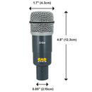 CAD D104 Supercardioid Dynamic Drum Microphone with Integrated Mount & Bag