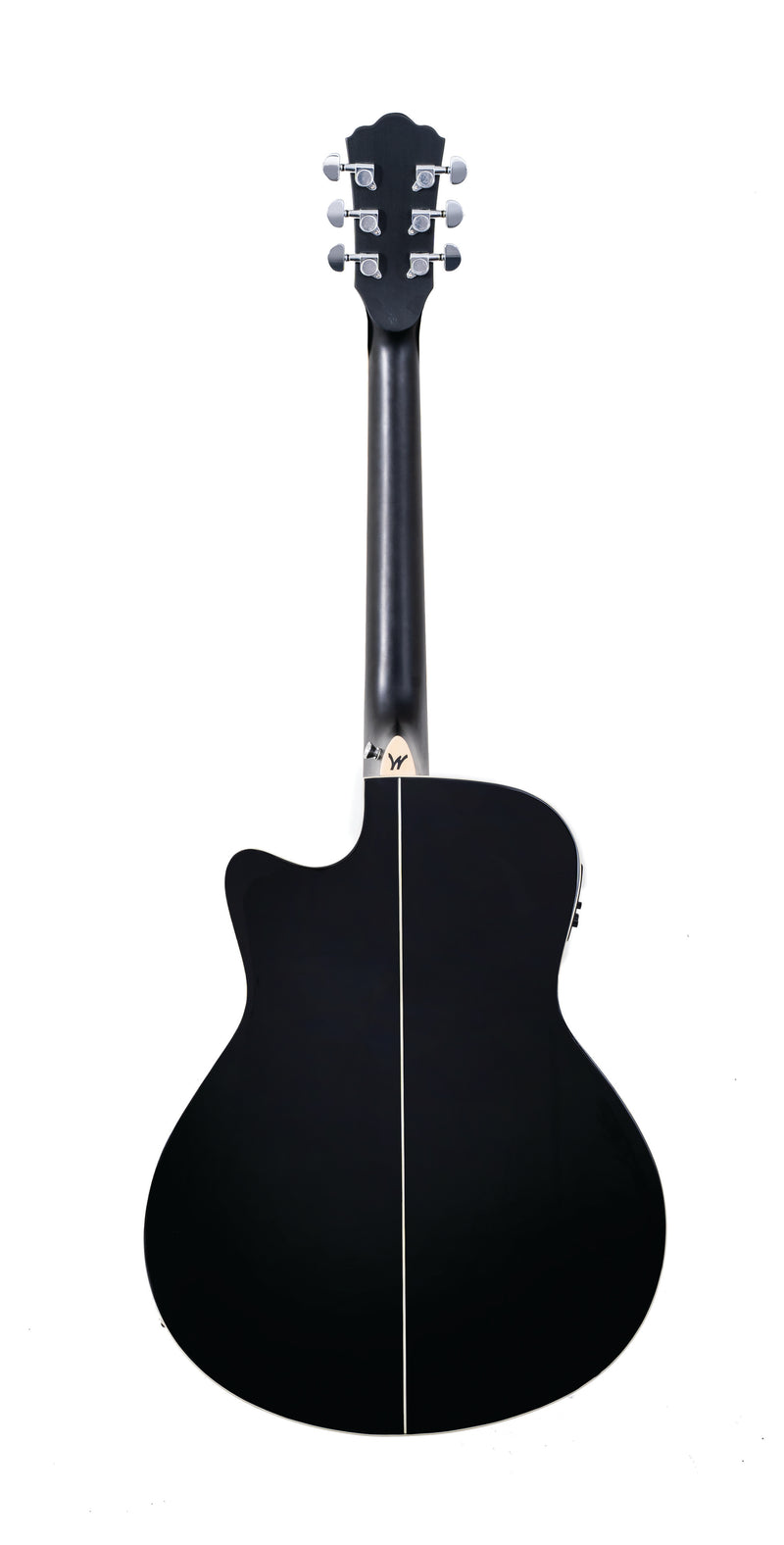 Washburn DFBACEB Deep Forest Burl Grand Auditorium Acoustic Electric Guitar. Black Fade