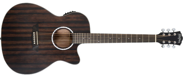 Washburn DFEACE-U Deep Forest Grand Auditorium Cutaway Acoustic Electric Guitar. Striped Ebony