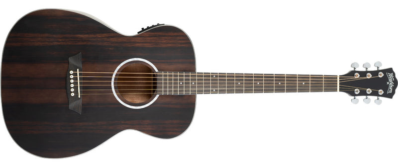 Washburn DFEFE-U Deep Forest Folk Acoustic/Electric Guitar. Striped Ebony