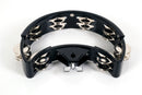 Rhythm Tech DST10 Drum Set Tambourine And Mount. Black with Double Row Nickel Jingles
