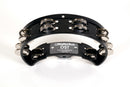Rhythm Tech DST10 Drum Set Tambourine And Mount. Black with Double Row Nickel Jingles