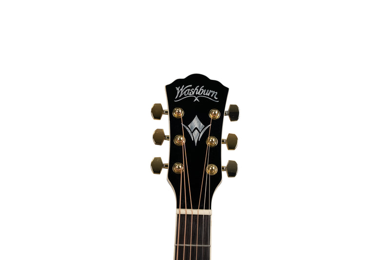 Washburn EA55G-A Festival Series Cutaway Mini Jumbo Acoustic/Electric Guitar. Koa Burst