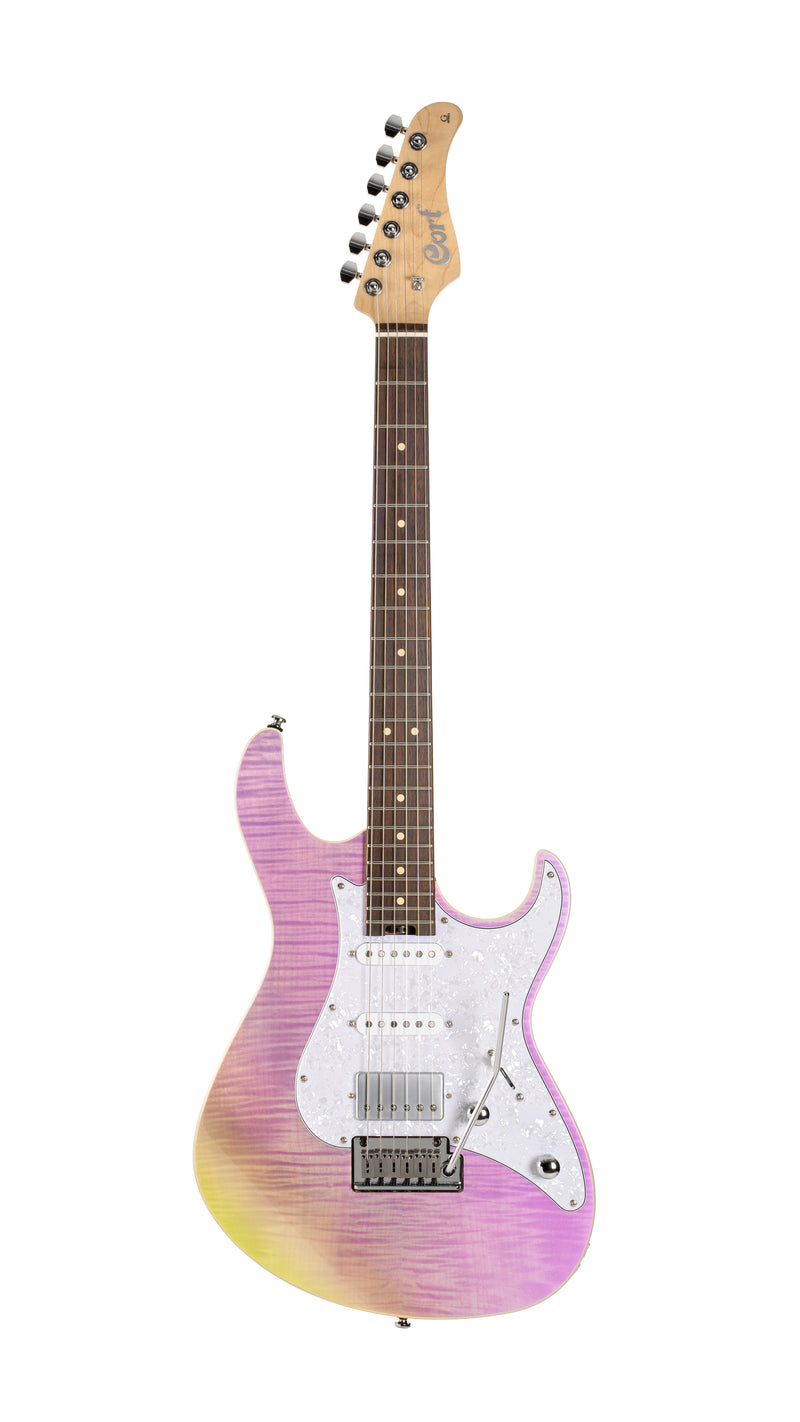 Cort G280SELECTTCP G Series 280 Select Double Cutaway Electric Guitar. Trans Chameleon Purple