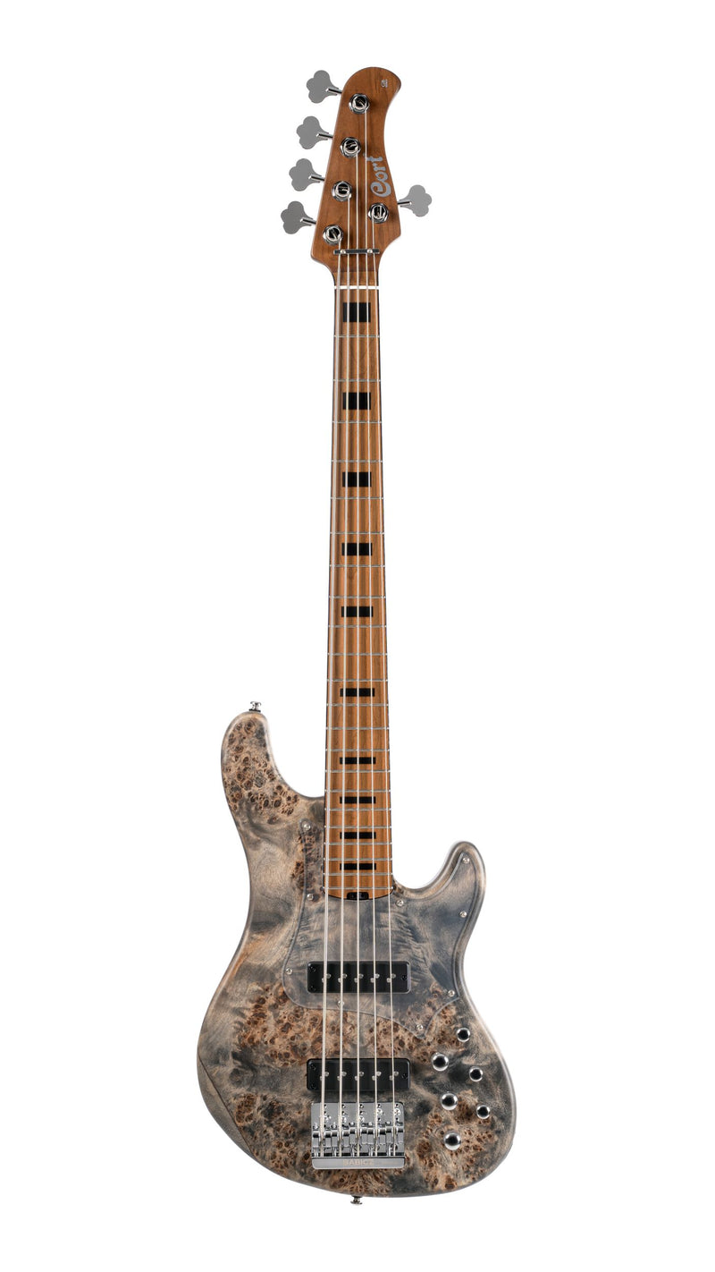 Cort GBMODERN5OPCG GB Series Modern 5 String Bass Guitar. Open Pore Charcoal Grey