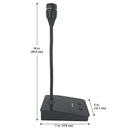 CAD GN14-HL Hi-Z / Lo-Z Dynamic 14in Gooseneck Paging Microphone with Locking Push-to-Talk Switch