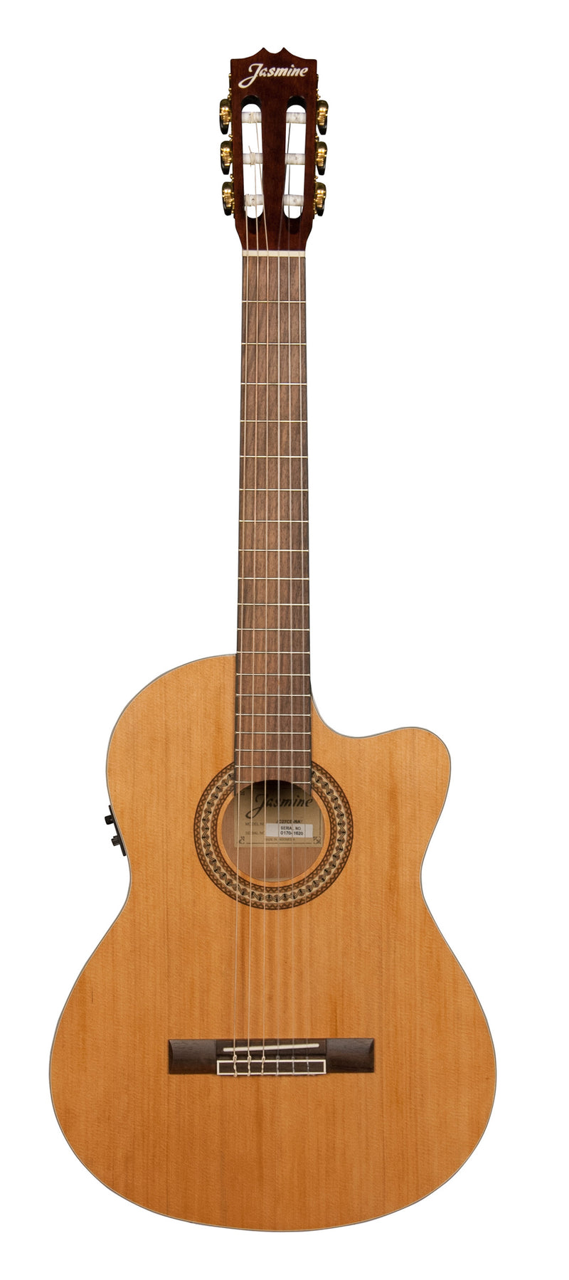 Jasmine JC27CE-NAT Nylon String Acoustic Electric Classical Guitar. Natural Finish