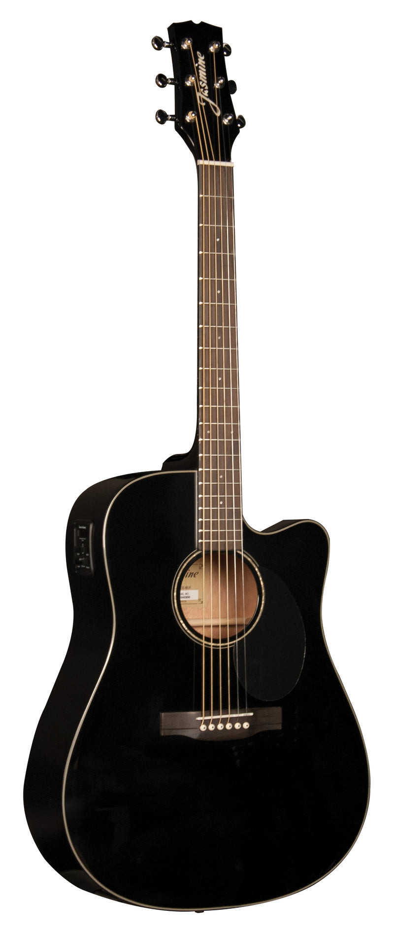 Jasmine JD39CE-BLK Dreadnought Acoustic Electric Guitar. Black Finish