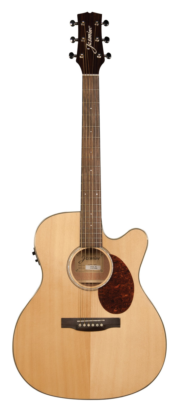 Jasmine JO37CE-NAT Orchestra Style Acoustic Electric Guitar. Natural Finish