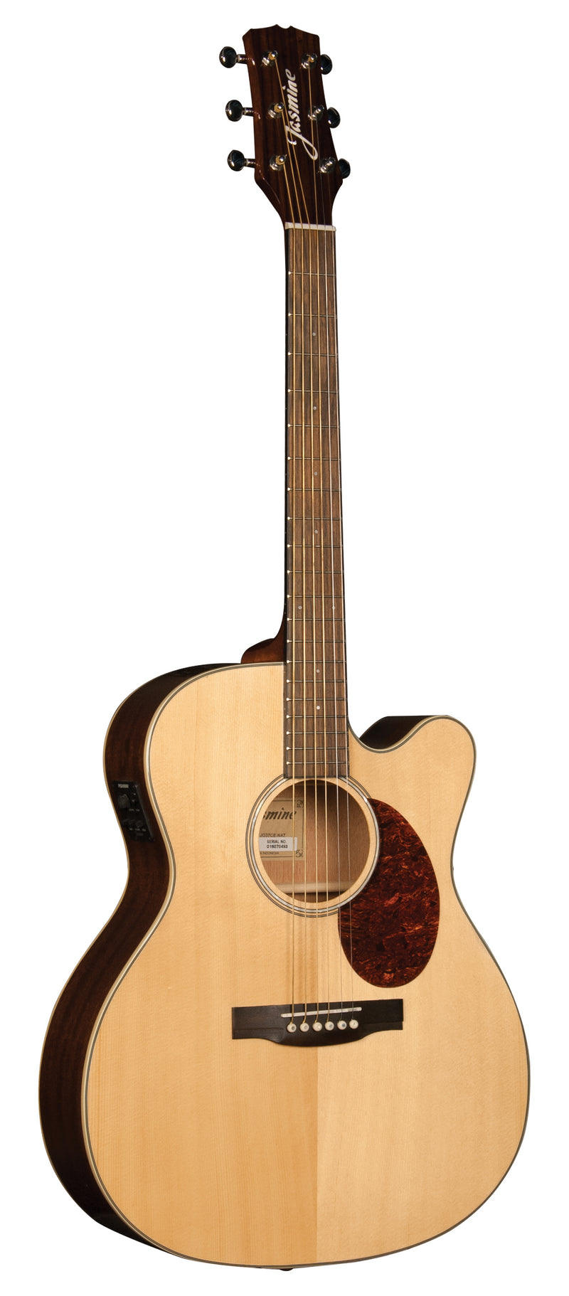 Jasmine JO37CE-NAT Orchestra Style Acoustic Electric Guitar. Natural Finish