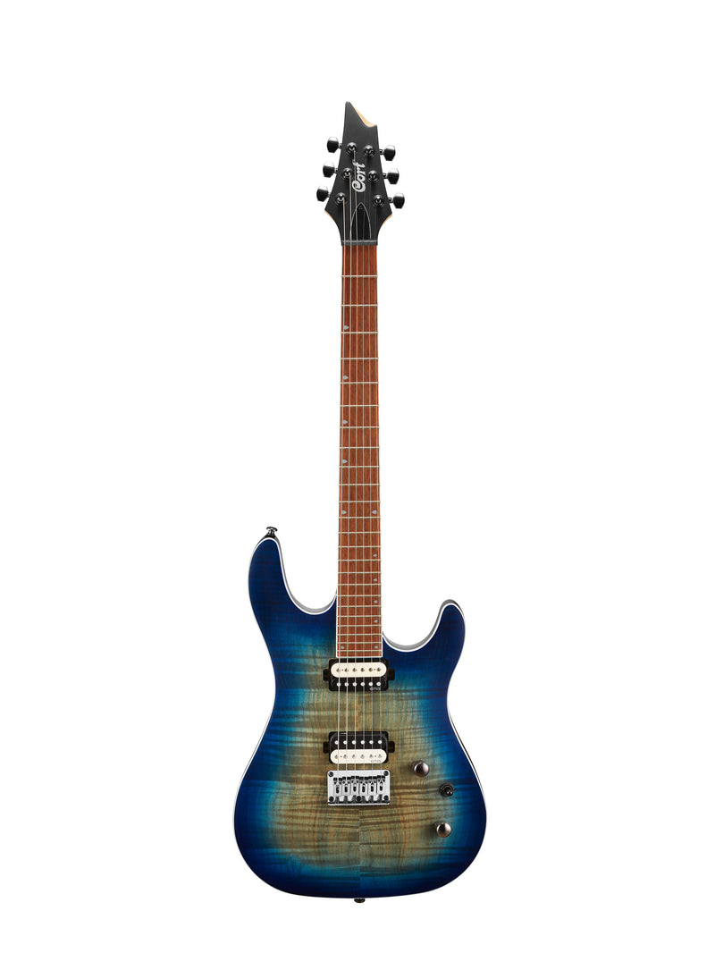 Cort KX300OPCB KX Series Electric Guitar. Open Pore Cobalt Burst