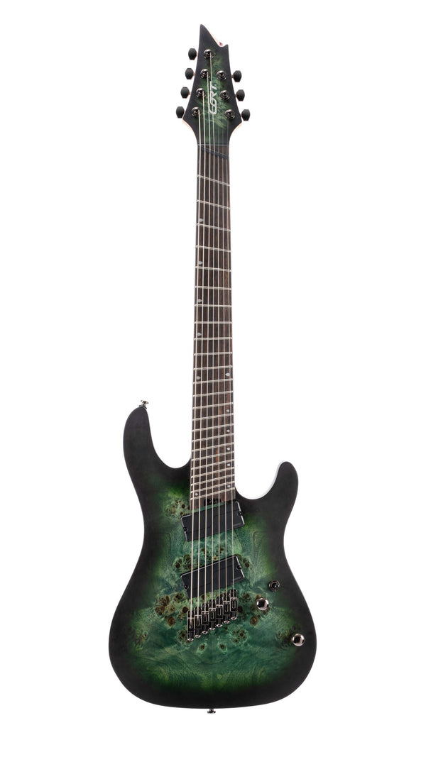 Cort KX507MSSDG KX Series Multi Scale 7 String Electric Guitar. Star Dust Green