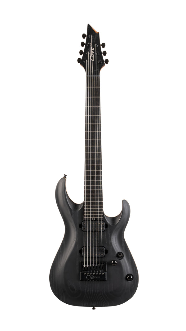 Cort KX707 KX Series 707 EverTune 7-String Electric Guitar. Open Pore Black