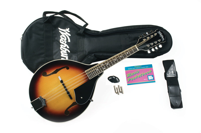 Washburn M1 Pack Americana Series A-Style Mandolin Pack. Sunburst