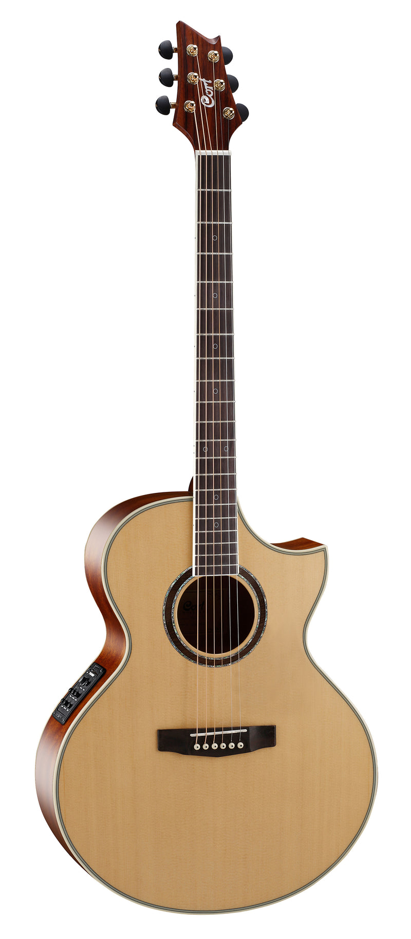 Cort NDXBARINS Acoustic Electric Baritone Cutaway Guitar. Natural Satin